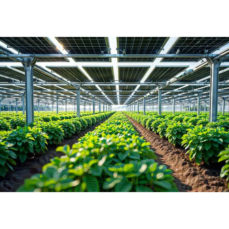Agriwoltaiczny system szklarni słonecznych